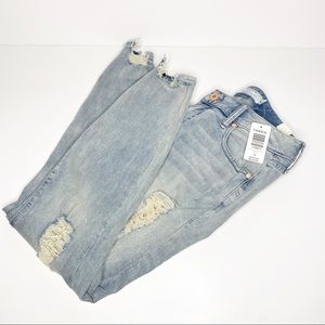 Torrid Size 12 Tall Distressed Vintage-wash Jeans